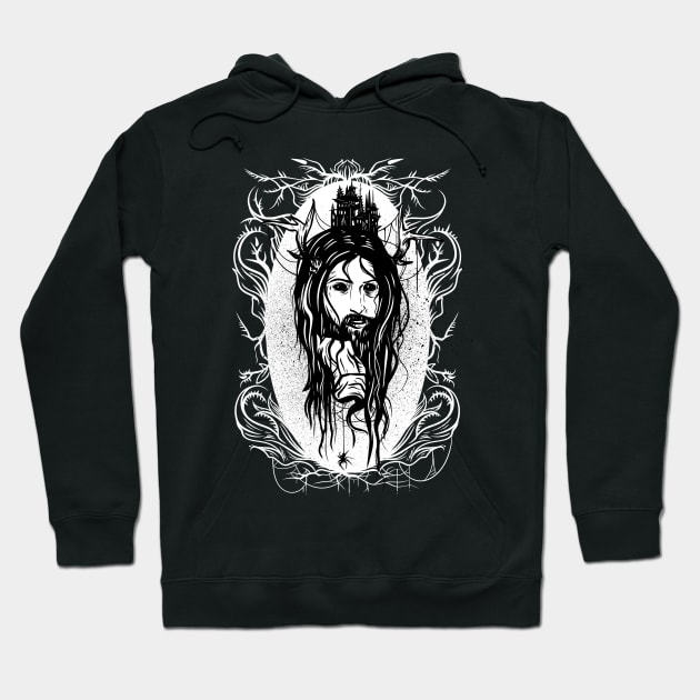 Embodied Darkness Goth Horror Hoodie by Manfish Inc.